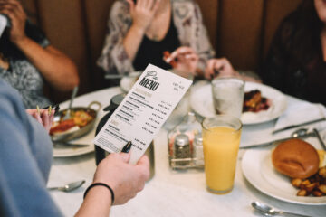 Village Inn guests at a table